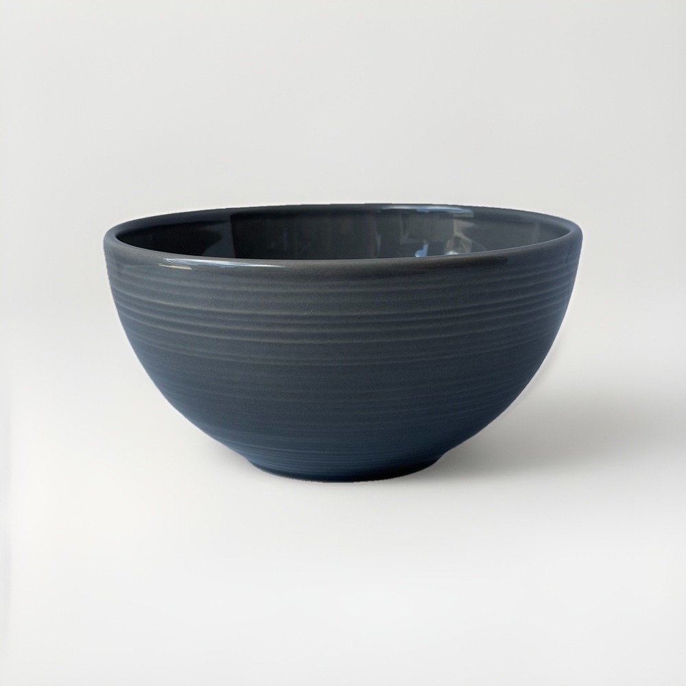 Pottery Barn Joshua Gray Cereal Soup Bowl Portugal Stoneware Discontinued‎
